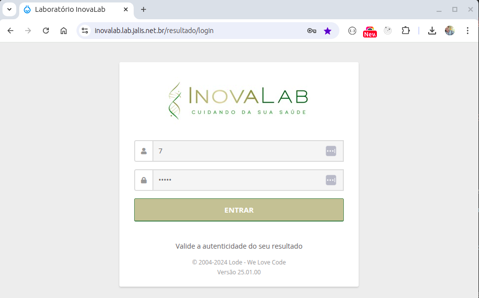 Tela de Login